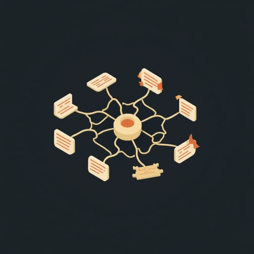 Hub-and-spoke diagram representing the Pulse Business OS at the center of routed work.
